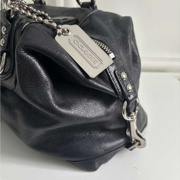 Y2K Vintage Coach Black Leather Madison Sabrina Satchel Handbag 12937 - Picture 4 of 10